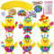 12 Stück Ostern Basteln Kinder Osterküken Schlüpft aus der Ostereier, Bastelset Ostern Kinder, Osterdeko Basteln DIY Anhänger, Ostern Deko Aufkleber Selbstklebende Tiere Moosgummi Kindergarten (Küken)