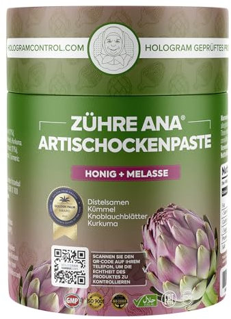 Zühre Ana Artischockenpaste - Quelle für Antioxidantien und Silymarin - Reguliert Leber, Nieren, Galle und Darm - Reinigt von Toxinen - Beugt Harnwegsinfektionen vor – Vegan, 1 KAUFEN, 1 GRATIS!