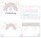 Minkocards 12 Einladungskarten incl. 12 Umschläge zum 4. Kindergeburtstag Mädchen Regenbogen Einladung vierte Geburtstag Mädchengeburtstag Geburtstagseinladungen
