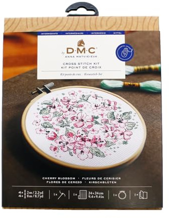 DMC - Kirschblüte von Anna Matvieieva Kreuzstichset Niveau mittel