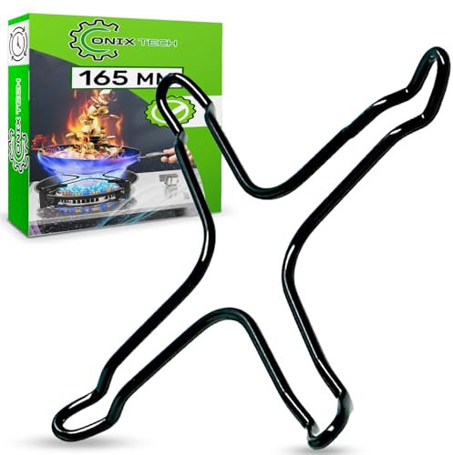 Esmaltado Negro Reductor Cocina Gas 165 mm de Adaptador Fogones Gas es Necesario para Ollas Pequeñas una Hornillo Camping o una Cafetera - Garantía de 5 Años - ONIX TECH