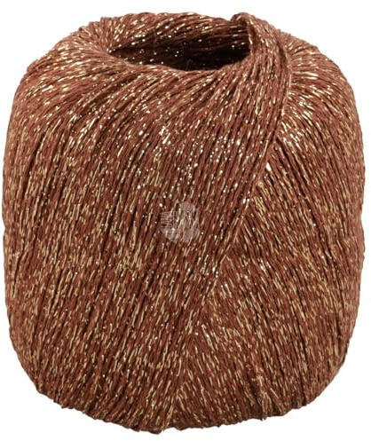 LANA GROSSA Brillino | Beilaufgarn mit farbigem Lurexfaden | Handstrickgarn aus 83% Viskose & 17% metallische Faser | 25g Wolle zum Stricken & Häkeln | 200m Garn FB 38