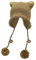 ZLYC Damen Katzenohr Slouchy Strickmütze Grunge Niedlich Wintermütze(Pom Pom Khaki),Einheitsgröße