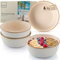 Sänger Rio Creme| Steingut Schüssel Set 4 teilig, Müslischalen für 4 Personen, Schalen multifunktional, kratz- mikrowellen- spülmaschinenfest, Tiefe Teller cremefarben 600 ml | VALUE COLLECTION