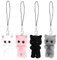 GlamRays 4 piezas gato móvil colgante atractivo Y2K Phone Charm, lindo teléfono cordón, gato lindo llavero koi carpa para teléfono móvil, llavero, L, Perlas y materiales acrílicos
