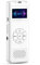 64GB MP3 Player Portable Music Player with Built-in Speaker and 64GB TF Card Hi-Fi Lossless Sound Music MP3 Player with Voice Recorder FM Radio E-Book Earphones for Running Walking (White)