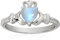 Herzförmiger Mondstein-Geburtsstein Claddagh-Ring aus 925 Sterling Silber – 6MM herzförmiger Mondstein-Ring, Irischer Schmuck, Glücksbringer für Damen, Größe 7