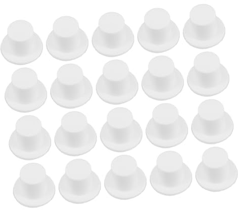KONTONTY 40stücke Mini Schneemann Hüte Aus Kunststoff Wiederverwendbare Weiße Bastelhüte Für Weihnachten Und Geburtstagsfeiern DIY Dekorationen Für Festliche Anlässe