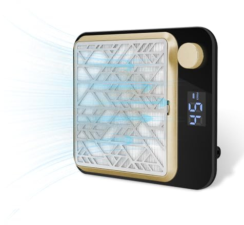 Nail Dust Collector Rechargeable,Adjustable Speed Nail Dust Extractor Vacuum Cleaner with Reusable Filter,Strong Dust Suction Fan for Acrylic Nails Gel Polishing,Manicure Pedicure Tool