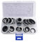 Fauhapyway Kit de reparación de juntas de compresor de CA para automóvil, 45 piezas, juego de arandelas de sellado de aire acondicionado para automóvil con estuche de almacenamiento para mantenimiento