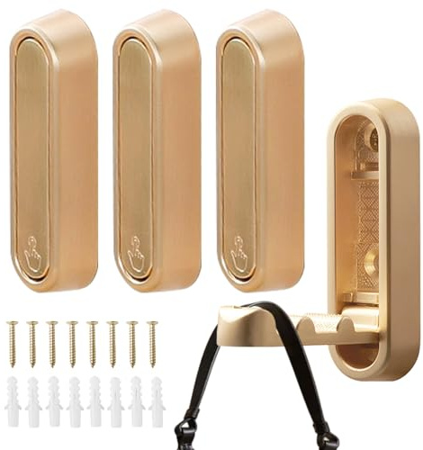 4 Pezzi Ganci Pieghevoli Da Parete In Lega Di Zinco, Gancio Da Parete Pieghevole D'Oro Per Bagno E Cucina, Gancio A Ribalta, Pieghevole a 90°, Per Appendere Cappotto, Borsa