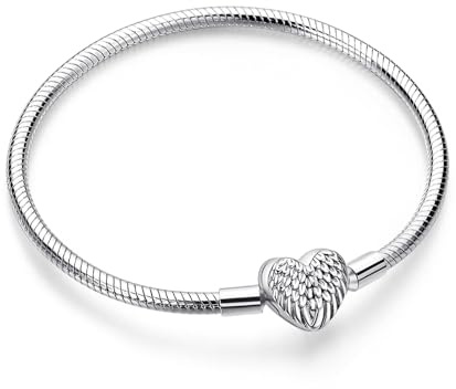 Jokmeo Damen-Armband aus 925 Sterlingsilber, Moments-Schlangen-Gliederarmband für Pandora, kompatibel mit Charm-Anhängern, passend für Frauen und Mädchen.SL4