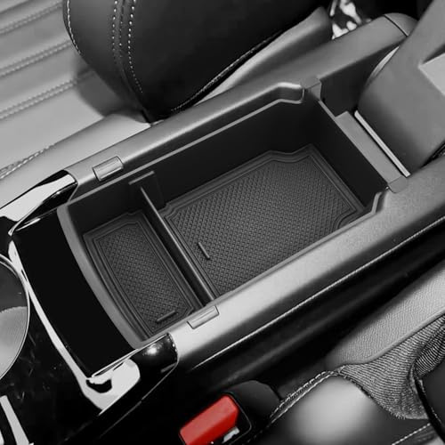 SHAOHAO Kompatibel mit Peugeot 2008 e-2008 P24 208 e-208 2020-2026 Mittelkonsole Armlehne Aufbewahrungsbox Mittelarmlehne Organizer Tray Peugeot 2008 Zubehör peugeot 208 zubehör