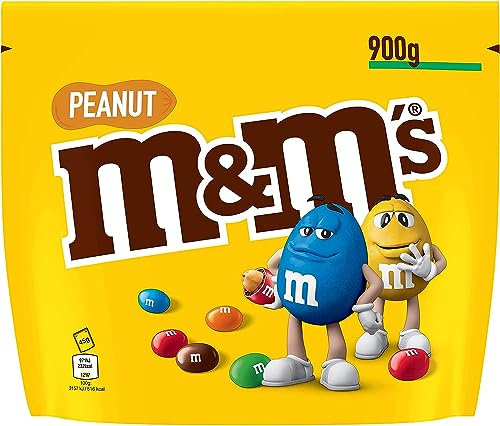M&M'S PEANUT - Bonbons Chocolat au Lait & Cacahuètes - Sachet de 900 gr