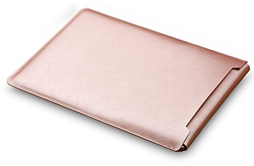 ele ELEOPTION Mikrofaser Leder Laptop Sleeve Slim Case Cover Luxus PU Ledertasche Elagant Schutzhülle integriert Mousepad kompatibel mit 13,3 Macbook Air und Macbook Pro & Pro Retina