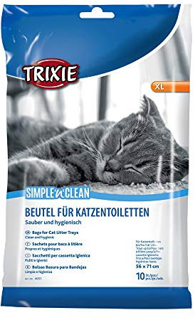 Trixie Bags for Cat Litter Trays XL - to fit trays measuring up to 56 × 71 cm (10 Pack (100 Bags))