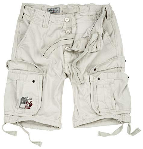 Surplus Raw Vintage Airborne Vintage Herren Cargo Shorts, matt Weiss, XXL