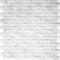 Carrelage mosaïque blanc translucide brique en verre - Mosaïque de verre - Pierre cristal - Pour mur, salle de bain, WC, douche, cuisine, miroir de comptoir, revêtement de baignoire - Tapis mosaïque