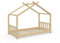 VitaliSpa Hausbett Design, Bett aus Holz, Naturholz, 80x160 cm