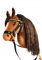 TBA Stockpferd Hobby Horse Pferde zum Springen, Steckenpferd Hobby Horse Braun 70 cm, Hobby Horse Steckenpferd Kinder ab 3 Jahre, Hobby Horse Pferde für Große Kinder, Hobbyhorse, Hobby Horsing Pferd