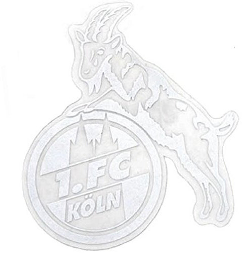 FOXCUP 1. FC Köln Wandbild - Hennes Silber - 3 cm, Autoaufkleber, Sticker - Plus Lesezeichen I Love Köln