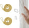 NANAOUS 1 Pair Curtain Ties backs, Curtain Tiebacks Ropes, Drapery Holdbacks Artistic Room Décor Handmade Natural Knitting Cotton Rope Drape Tie Backs for Sheer and Blackout Cotton Rope(Gold)