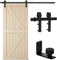 TSMST 305CM/10FT Sliding Door Track Barn Door Hardware Kit Closet Rail Roller Accessory Adjustable Floor Guide