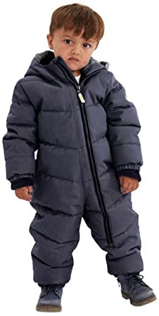 Killtec Skioverall Kinder Twinkly MNS ONPC B - Overall in Daunenoptik - Schneeanzug mit Kapuze - Winteranzug mit flauschigem Innenfutter, dunkelnavy, 110/116