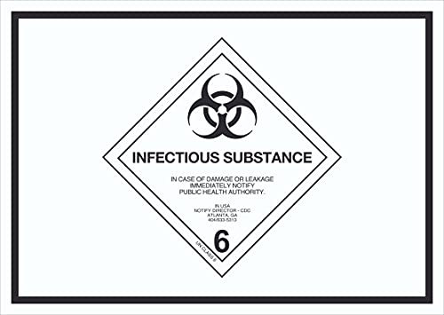HB-Druck Schild Ansteckungsgefahr Symbol Infectious Substance A1 Rückseite selbstklebend