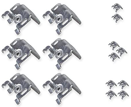 EFIXS Support Universel (Support de Store) (6 pièces) pour Montage Mural ou au Plafond pour Stores en Aluminium avec Rail supérieur de 25 mm