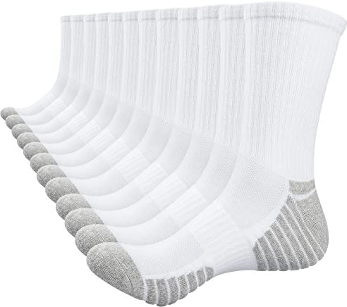 TANSTC Soquettes Hommes femme, Chaussettes Hautes Homme AntidéRapante Respirant RandonnéE Chaussettes Pour Football Basketball Velo Trekking Aptitude, Chaussettes Thermiques Chauffantes Blanc M 39-42