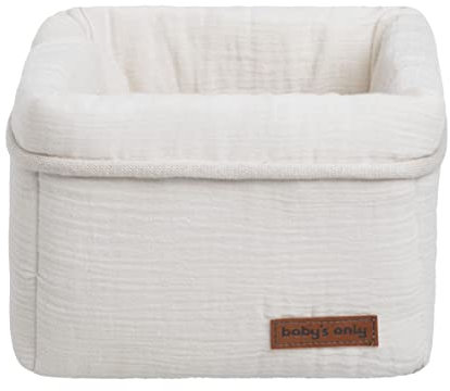 Baby's Only - Korb Breeze - Aufbewahrungskorb - Für Pflege- und Babyprodukte - Kinderzimmer deko - 100% Baumwolle - 18x18x18 cm - Warm Linen