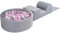 MEOWBABY Parco Giochi in Schiuma con Piscina di Palline 90x30cm/200 Palline per Bambini - Blocchi Morbidi, Velluto, Grigio Chiaro: Grigio/Bianco/Rosa Pastello