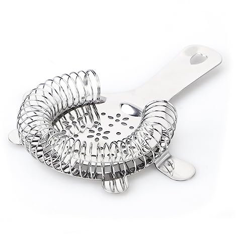 Anneome 1 Pc Salad Bowls Cups Shaker Wine Bar Accessories Bar Strainer Mini Glass Pitcher Football Chin Strap Fryer Rotisserie Rod Stainless Strainer Cocktail Ice Filter Classic