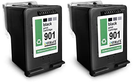 MWT Patronen 2X kompatibel für HP 4500 ersetzt kompatibel für HP 901XL BK Black CC654A Schwarz Tintenpatronen Ink Cartridges