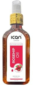 ican London 100% Organic Rosehip Oil For Hair, Nails And Skin 150ml