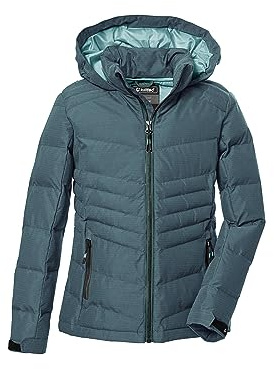 Killtec Mädchen Kow 166 Grls Qltd Jckt Steppjacke Mit Kapuze, Grün, 140 EU