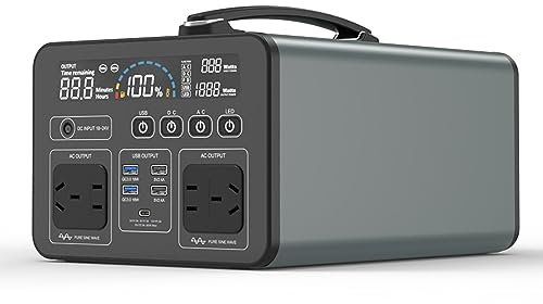 Générateur électrique Portable 1038 Wh, Avec 2 Prises Ca 220 V/1000 W à Onde Sinusoïdale Pure, Générateur Solaire (Panneau Solaire Non Inclus), Pour Camping En Plein Air