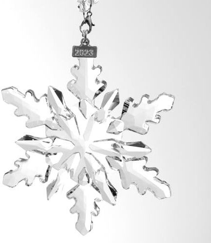 XIANGBAN 2025 Edition Schneeflocke Ornamente Kristall Weihnachtsschmuck Heimgeschenke (2023 transparent)