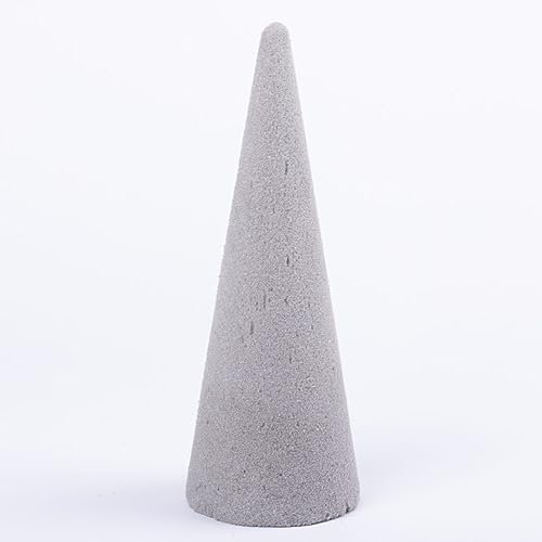 artplants.de Steckschaum Kegel ZOILA für Kunstblumen, grau, 24 cm, Ø 9 cm - Steckmasse Kegel