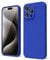 oakxco for iPhone 15 Pro Max Phone Case Liquid Silicone, Thin Slim Soft Rubber Gel TPU Plain Simple Cover for Women Girl Cute, Matte Solid Color,Royal Blue
