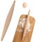 Teigrolle,Nudelholz Mit Zwei Enden,Buchenholz Nudelholz,Französischer Teig Roller,Nudelholz Zum Backen,Holz Nudelhölzer,Rolling Pin,Für Teig,Kuchen,Plätzchen,Fondant,Pizza,23CM,Kiuiom