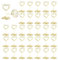 MisFun 30 Pezzi Segnaposto Matrimonio, Porta Foto, Titolari di Carta Numero di Tabella, Memo Clip, Portafoto Supporto, per Ristoranti, Foto, Riunioni di Feste, Matrimonio, Compleanno(Amore)