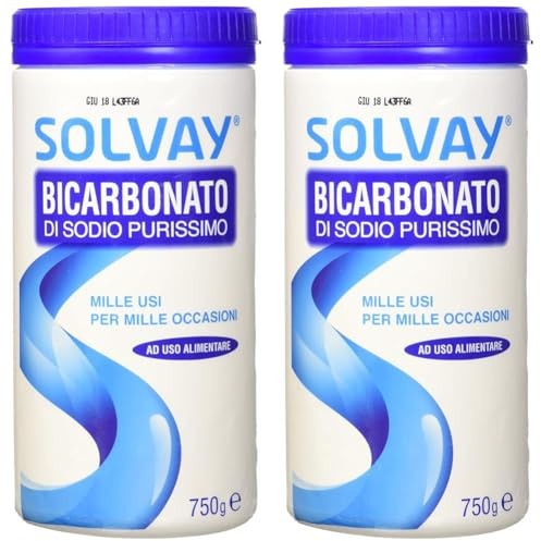 Solvay Bicarbonato di Sodio, 750g (Confezione da 2)
