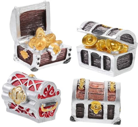 Yardwe 8stücke Teiliges Miniatur Piratenschatzkisten-dekorationsset Für Puppenhäuser Vintage Holzdeko Für Aquarien Und Dioramen Zubehör Für Kindergeburtstagsfeiern Und Kreative