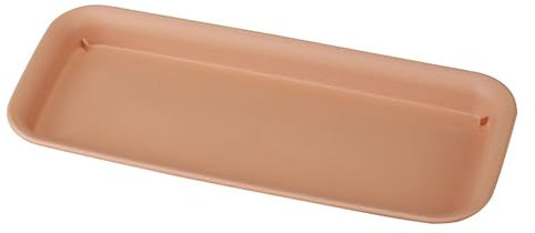 BBTISG Platillo rectangular de resina para macetas, bandeja de goteo rectangular para interiores y exteriores, maceta rectangular de resina (blanco, 31 x 14 x 2,5 cm)