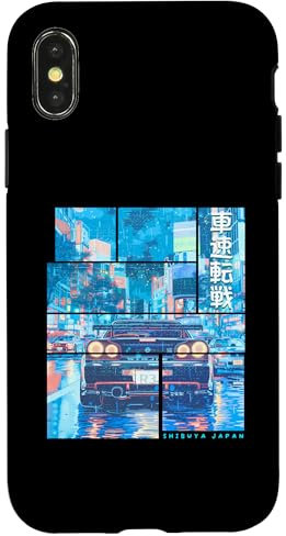 Hülle für iPhone X/XS JDM R34 Auto Aesthetic Retro 90er Shibuya Japan Drift Car