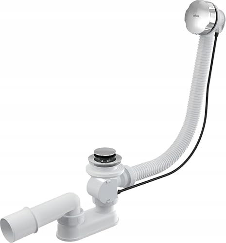 Siphon de baignoire avec bouchon automatique METAL 80 cm