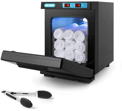 AYYDS Hot Towel Warmer Cabinet, Towel Heater Sterilizer Box, Professional Towel Cabinet for Facial Salon Beauty Massage SPA Bathroom Home (Black, 5L)