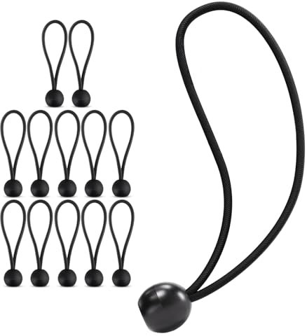 JCUGSBS 12 Pcs tendeur Elastique Sandow bache Piscine bâches et Sangles,tendeurs bache Piscine tendeur,Elastique bache remorque,Corde Elastique pour bache pour bache pour Pavillon,Bâche,Camping,Tente